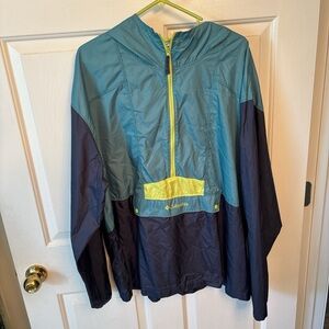 Columbia Teal and Navy Windbreaker